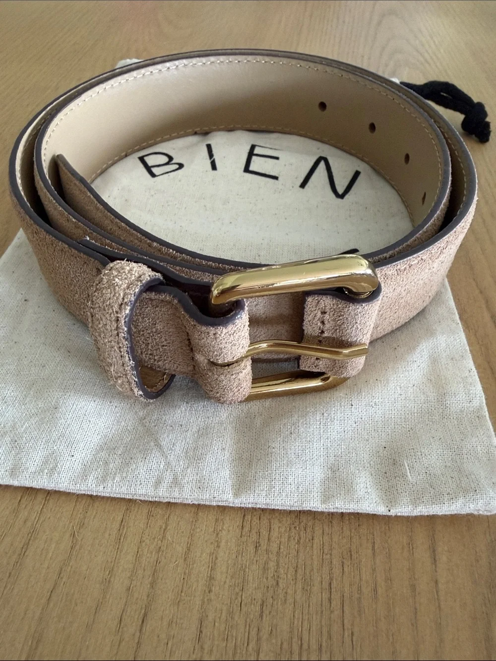 Madewell Roller-Buckle Belt in Suede Tawny Khaki size XS